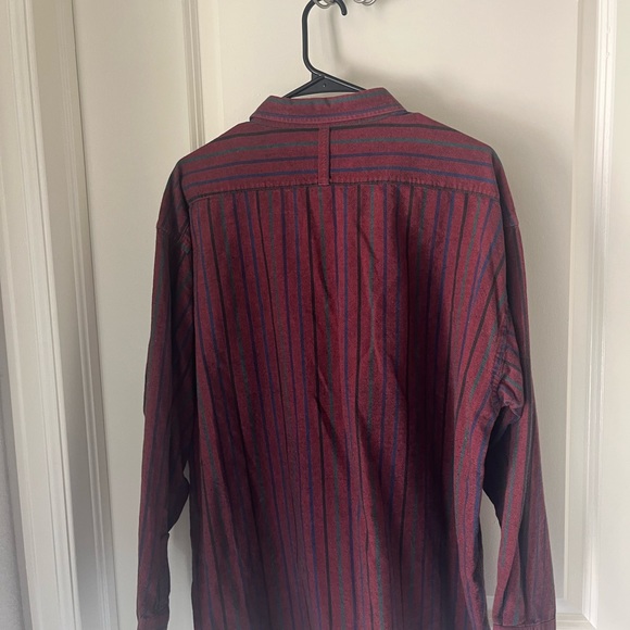 Vintage Button Down Red Stripes XL - Picture 2 of 3